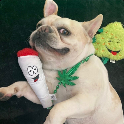 Bud The Weed Nug Funny 420 Dog Toy - Built-in Squeaker
