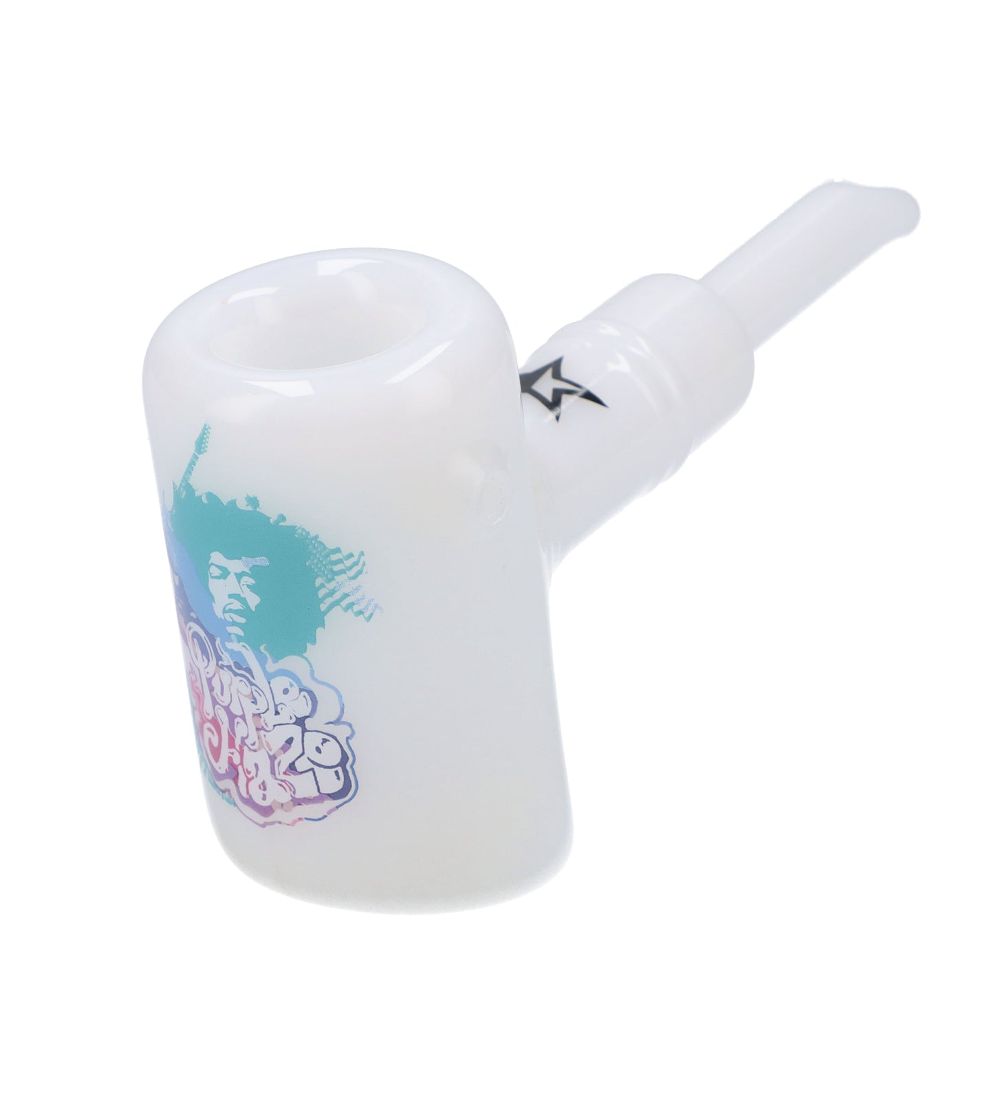 Rock Legends Jimi Purplehaze Sherlock Pipe White 6 in.