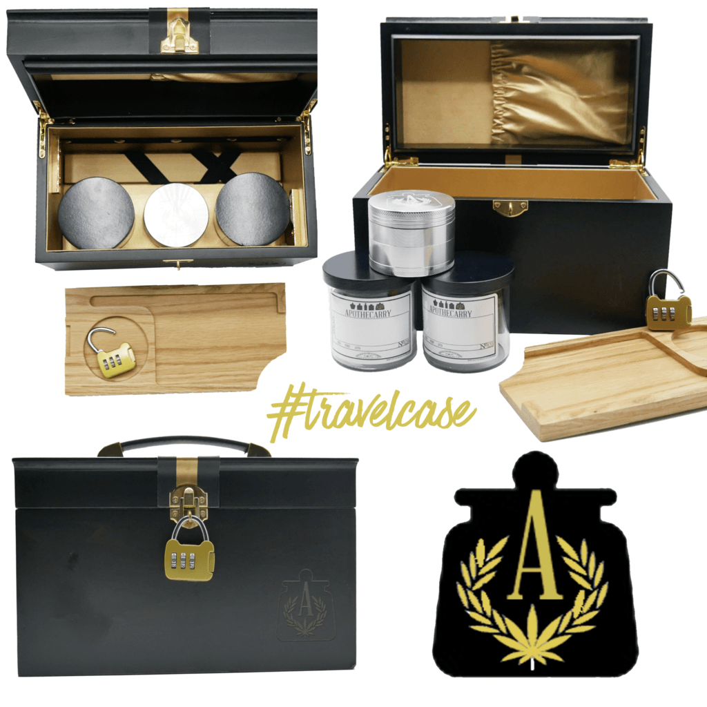luxury high quality stash humidor travel case for herbs