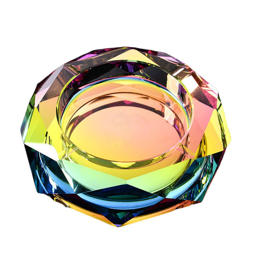 Colorful Crystal Glass Ashtray (5.9"or 7")