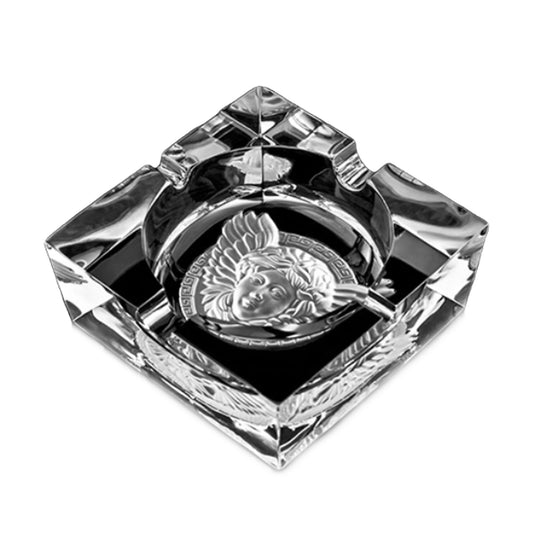 Crystal Glass Ashtray for Cigarette Cigar Large 5.9-inch