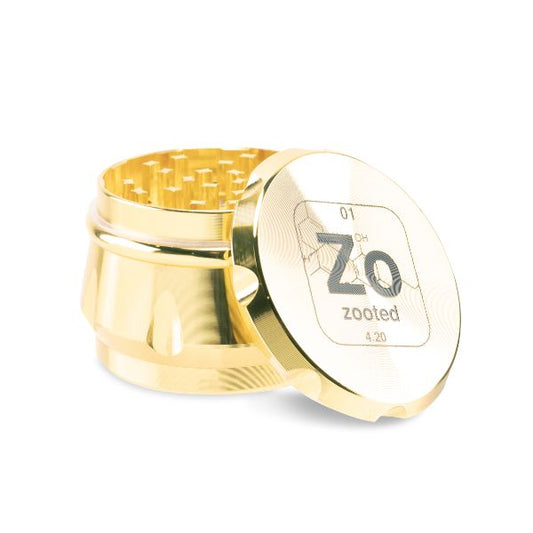 Zooted Premium 4 Piece Grinder 63mm - Gold
