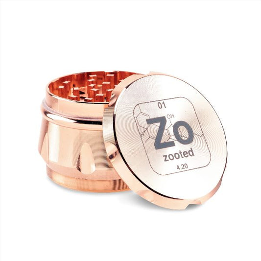 Zooted Premium 4 Piece Grinder 63mm - Rose Gold